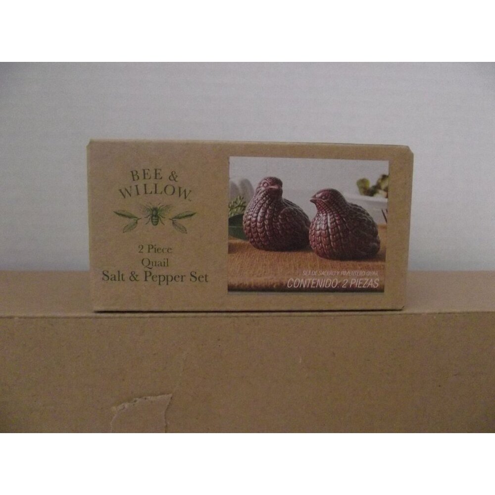 Bee & Willow (2 piece) Quail Salt and Pepper Shakers